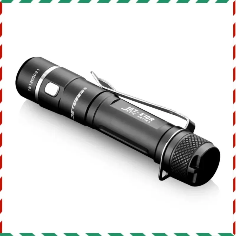 

JETBeam E10R EDC Mini LED Flashlight, Built in Micro USB Charging Interface, Daily Carrying Flashlight, 650 Lumens Black