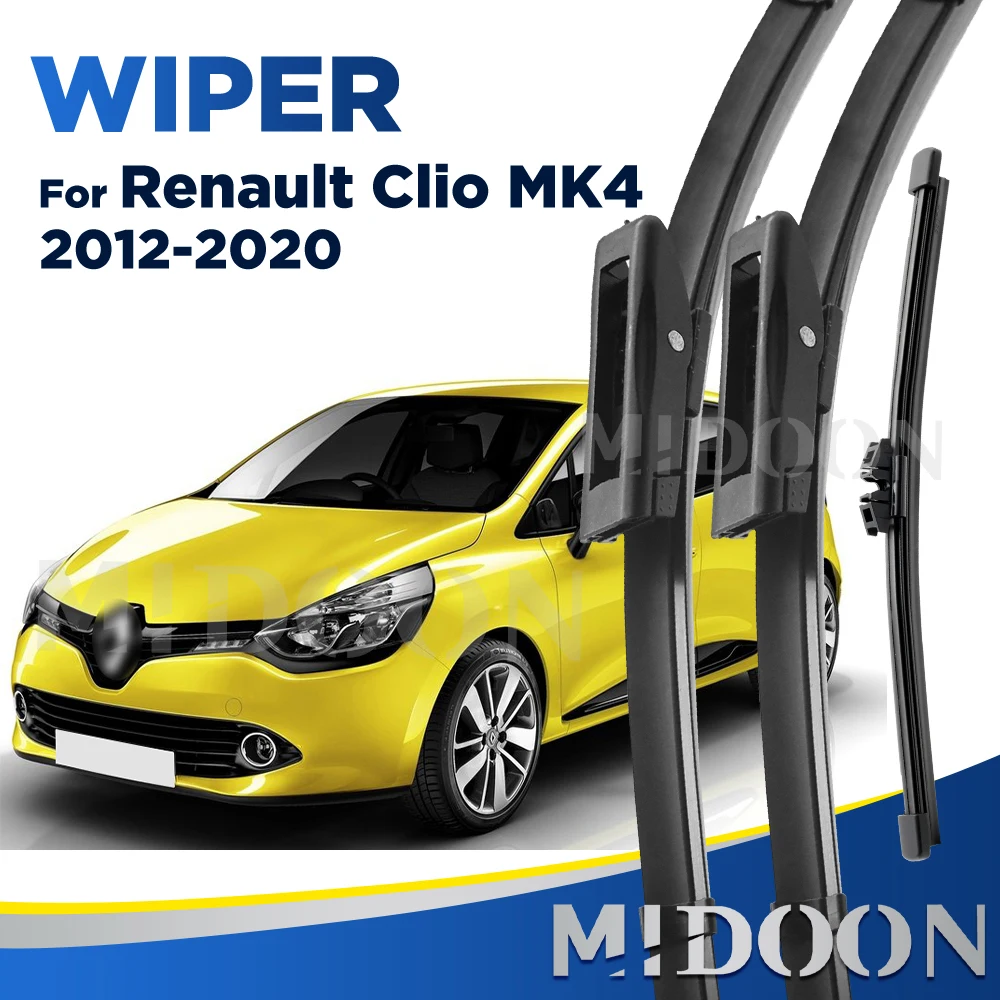 

Стеклоочиститель MIDOON для Renault Clio MK4 2012-2020 2013 2014 2015, передние и задние щетки стеклоочистителя, щетки для ветрового стекла 26 "+ 14" + 10"