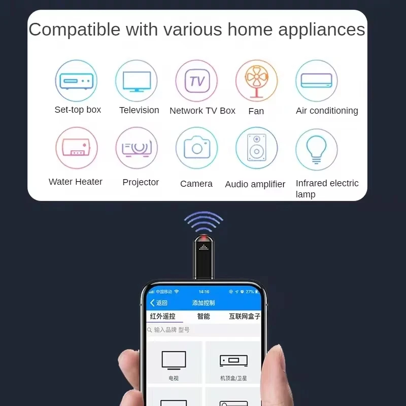 Smart Phone Remote Control Blasters Type-C Smart IR Phone APP Adapter Wireless Infrared Transmitter For TV Box Air Conditioner