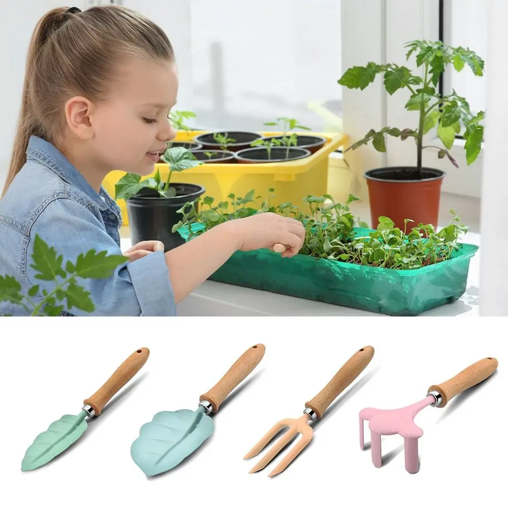 Creative Multicolor Mini Garden Planting Tools Cartoon Petal Leaf Shape Dredging Shovel Planting Gardening Soil Rake