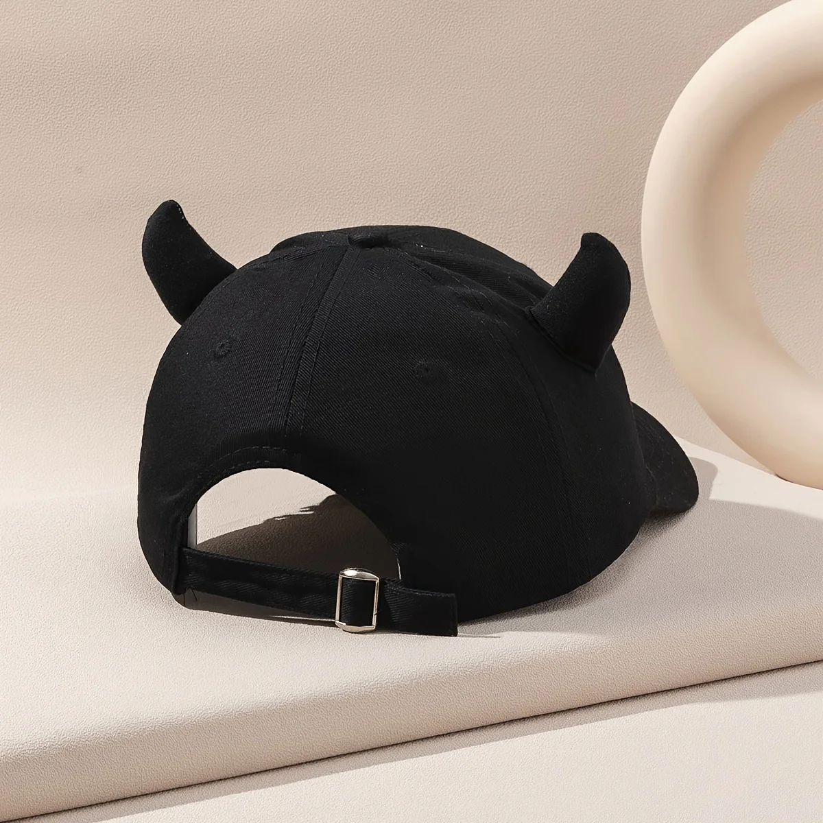 للجنسين الحديد الدائري البقرة القرن شخصية قبعات البيسبول ربيع الخريف في الهواء الطلق قابل للتعديل قبعات عادية قبعة واقية من الشمس #3