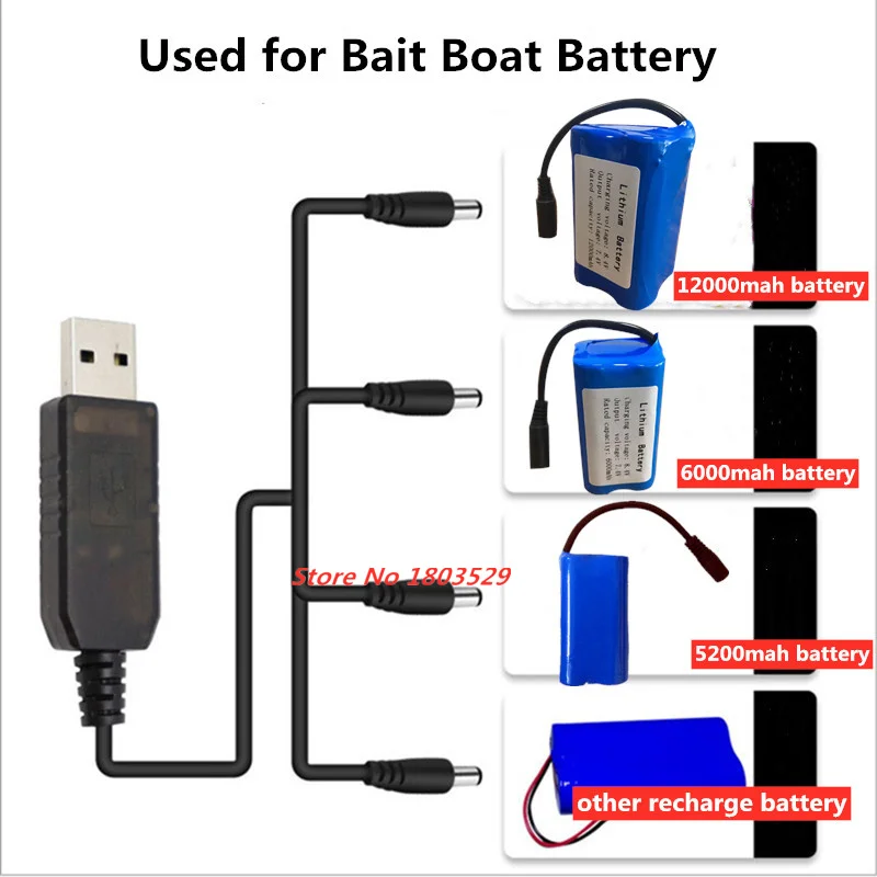 USB boost line DC 5V to DC 8.4V Step UP Module USB Converter Adapter Cable USB Line For C18 V18 FX88 H18 T008 Bait Boat Battery