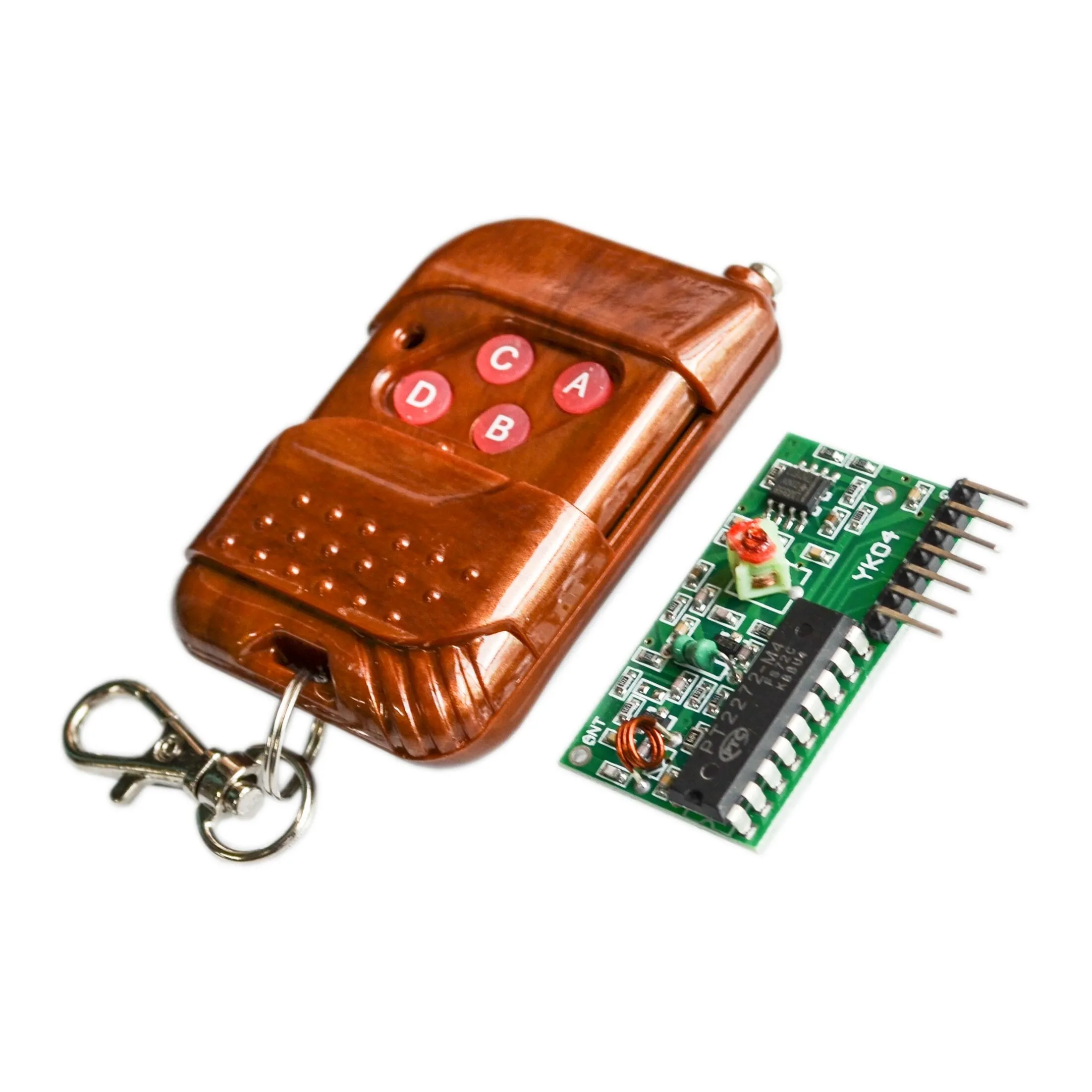 1 Juego IC 2262/2272 4 CH 315Mhz llave kits de Control remoto inalámbrico módulo receptor para