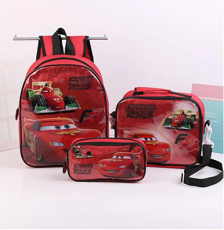 3pcs Disney Kids Schoolbag Pencil Case Shoulder Bag Set Spiderman Elsa Sofia Kindergarten Boy Girl Backpack School Supplies Gift