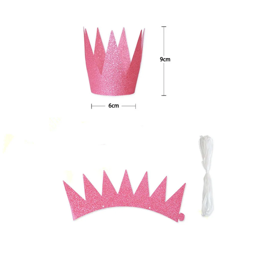 6 قطع من قبعات تاج عيد الميلاد اللامعة باللون الوردي للأطفال والكبار، قبعة عيد ميلاد للأطفال الصغار