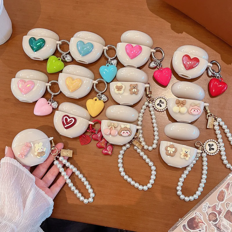 Cute Case For Huawei FreeBuds 5 5i 6i 7i SE2 SE3 Freebuds Pro3 Pro4 Case Cartoon Earphone Charging Box Accessories Cover Pendant