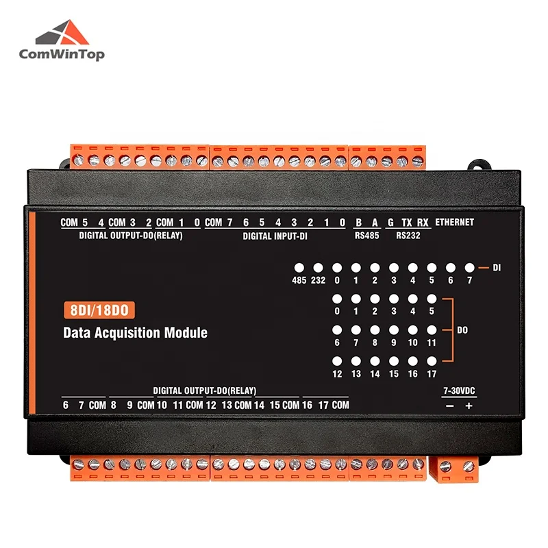 MB328B 8DI+18DO Controller Ethernet Modbus Tcp con design di isolamento