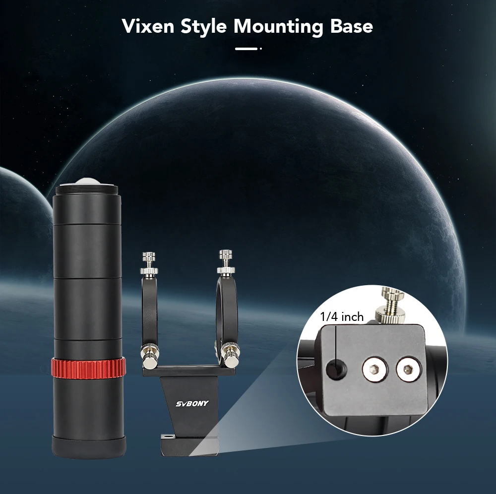 SVBONY SV165 Mini 40mm F/4 Guide Scope 1.25”&T2 für Deep-Sky-Fotografie, 6-Punkt-Führungsscope-Ringe, CNC-gefräst aus Aluminiumlegierung – Detail 10