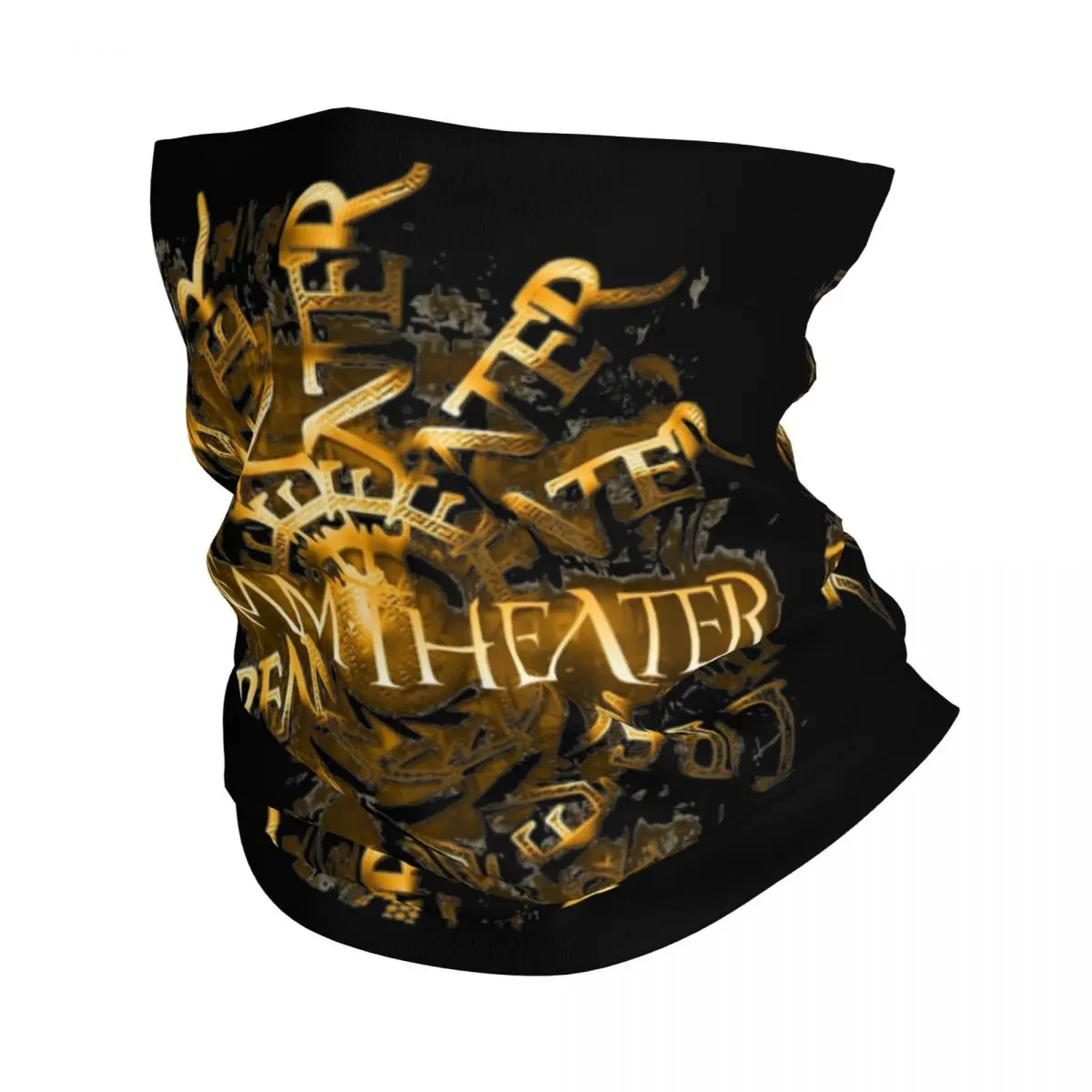 Gold Theater Ring Bandana Neck Gaiter Dream Theater Band Mask Scarf Multi-use Face Mask Outdoor for Men Women Adult All Season