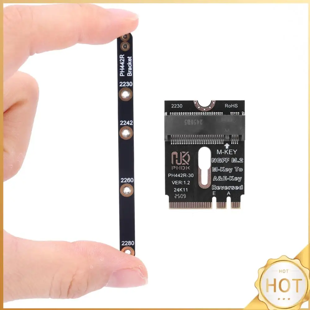 NGFF A+E-Key Male To NVME M-key Female Extension A/E Key To M Key PCIE 4.0 Riser Card W/ Bracket M2 WIFI Interface