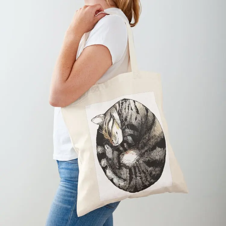 

Tranquil Cat Sleeps in a Circle Tote Bag Cloth bag Big bag hand ladies tote bags cloth bags
