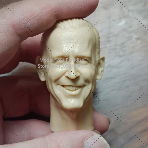 Unpainted White Model Head 1/6 Men Soldier China United States State Leaders Head Sculpt Fit 12inch Action Figure Body