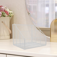 Layered Bookshelf Medium Black Iron File Organizer Desk Office Supplies Magazine Rack Wear Resistant Storage Solution Desktop