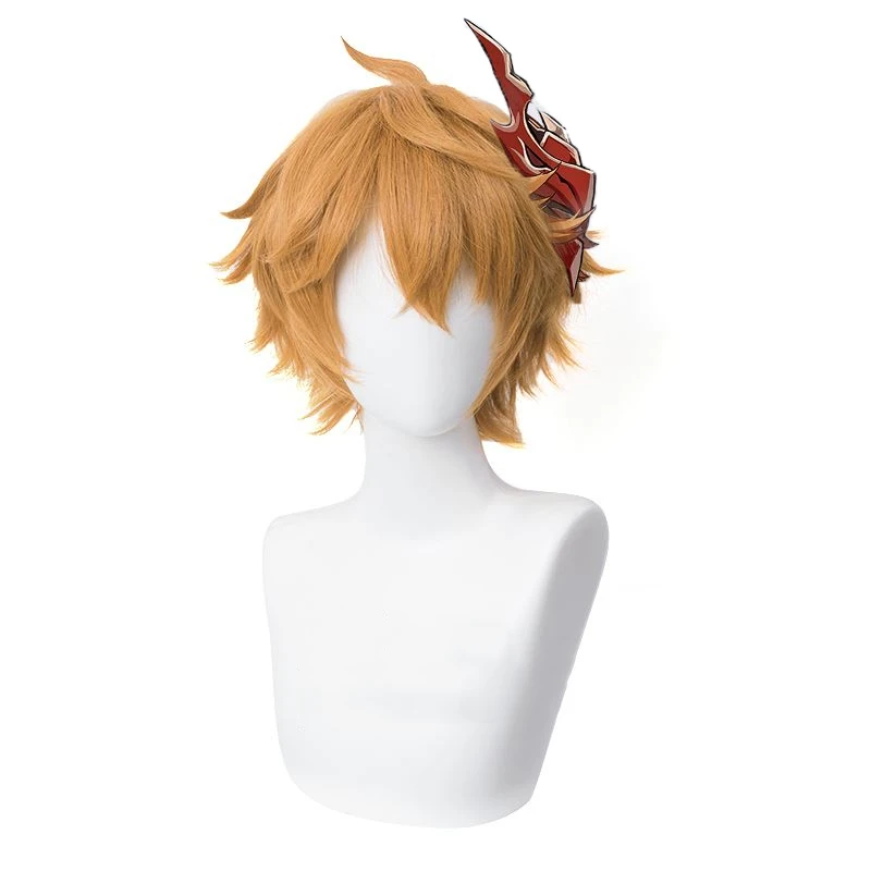 Tartaglia Childe Cosplay parrucca Anime Genshin impatto breve resistente al calore capelli sintetici Tartaglia gioco di ruolo Costume parrucche anime