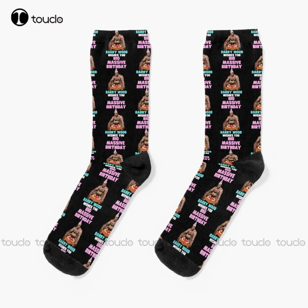 

Happy Birthday From Barry Wood Funny Barry Wood Wishes You A Big Massive Birthday Socks Novelty Socks For Men Custom Gift Funny