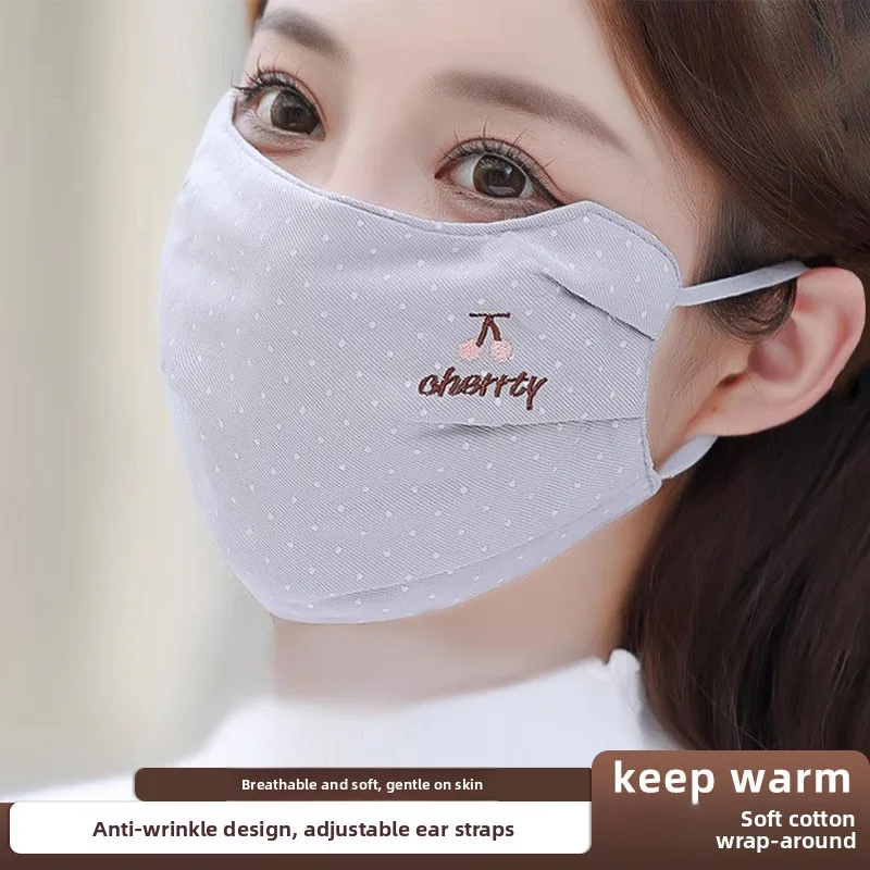 

Warmth And Sle: Women's Cotton Face Mask for Autumn And Winter Waable Windproof And Faionable Suitable for Adults And S...
