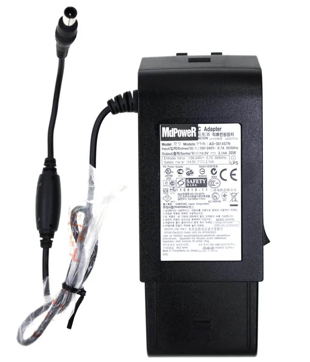 Para Samsung LCD SyncMaster AC adaptador cargador fuente de alimentación AD-3014STN 14V 2.14A S22B150N S22B360H S23A300 S24A350