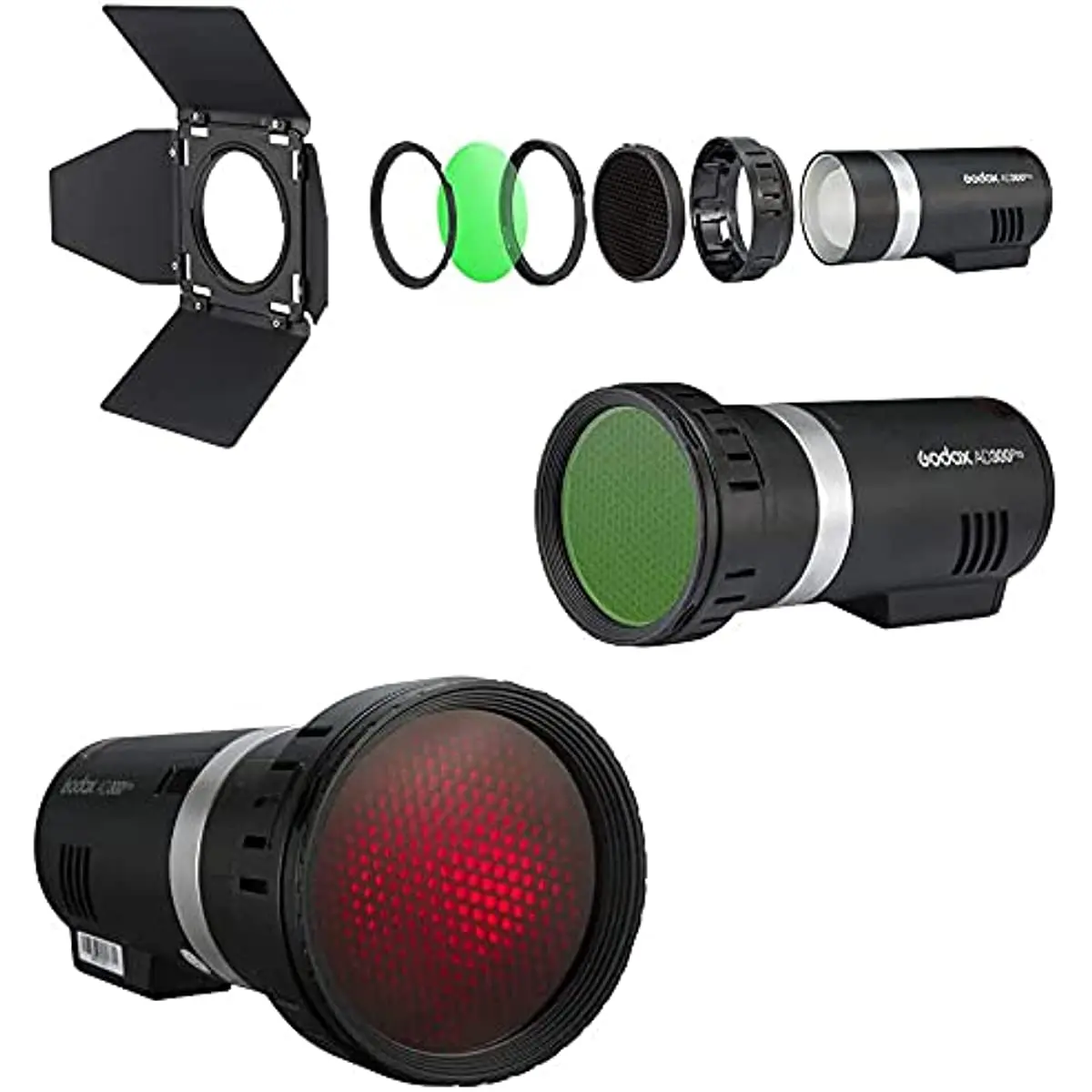Godox BD-10 Комплект аксессуаров для барных помещений с сотовой сеткой и 4-цветными фильтрами для Godox AD300Pro Набор сотовых вспышек для наружной вспышки