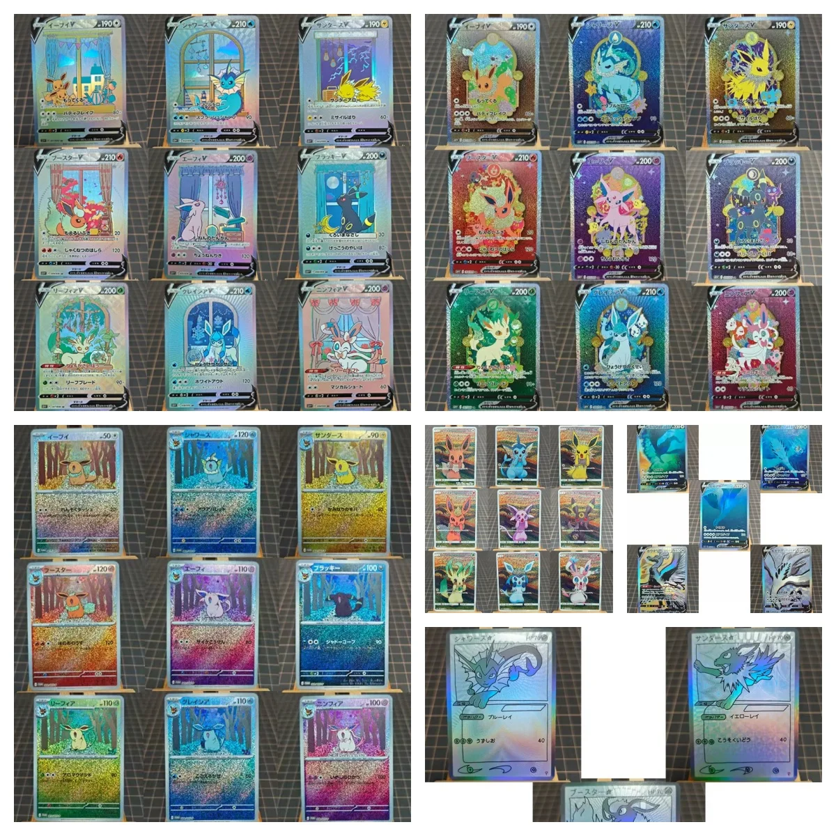 Pokemon Eeveelution Gengar ACG DIY Collectible Signature Trading Flash Card Anime Cartoon Gift Self-Control Collectors Item
