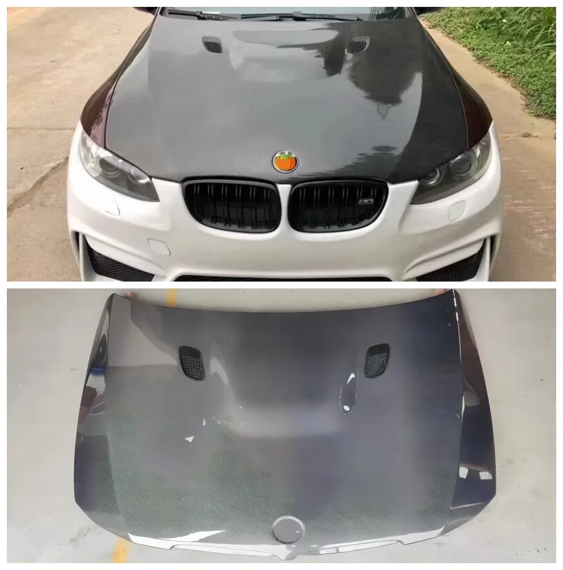 Real Carbon Fiber Front Bumper Engine Hood Bonnet Hood For BMW 3 Series E90 E92 E93 2005-2009 Body Kit