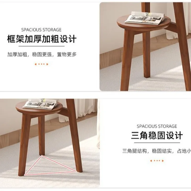 Round coffee table  living room household mahjong  small side table tea rack small apartment balcony round table