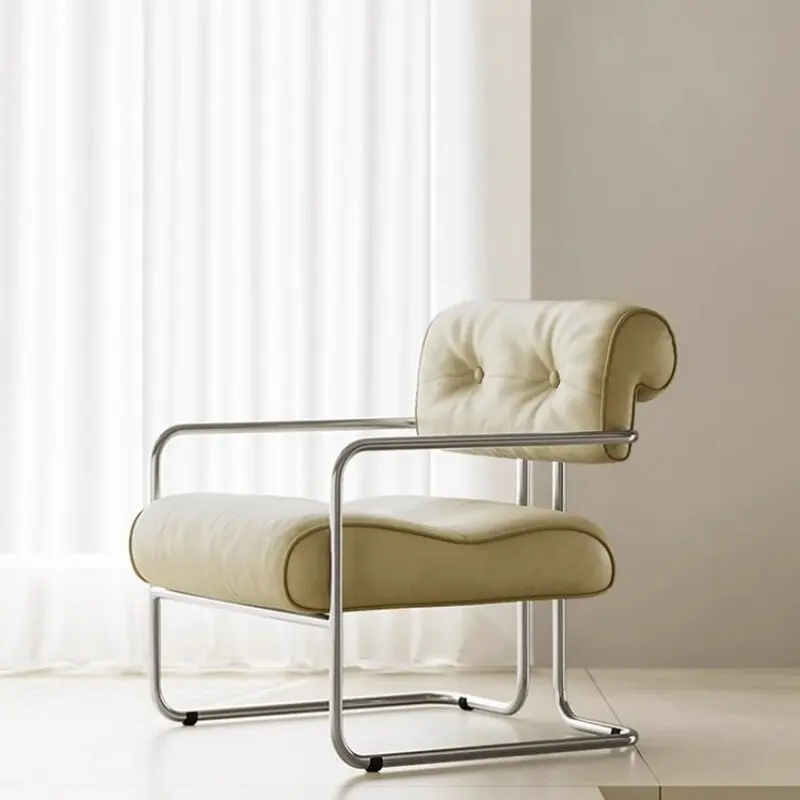 &Bauhaus Modern Single Sofa Chair Designer Stainless Steel Living Room Home Leisure Chair High-elastic Foam Sponge