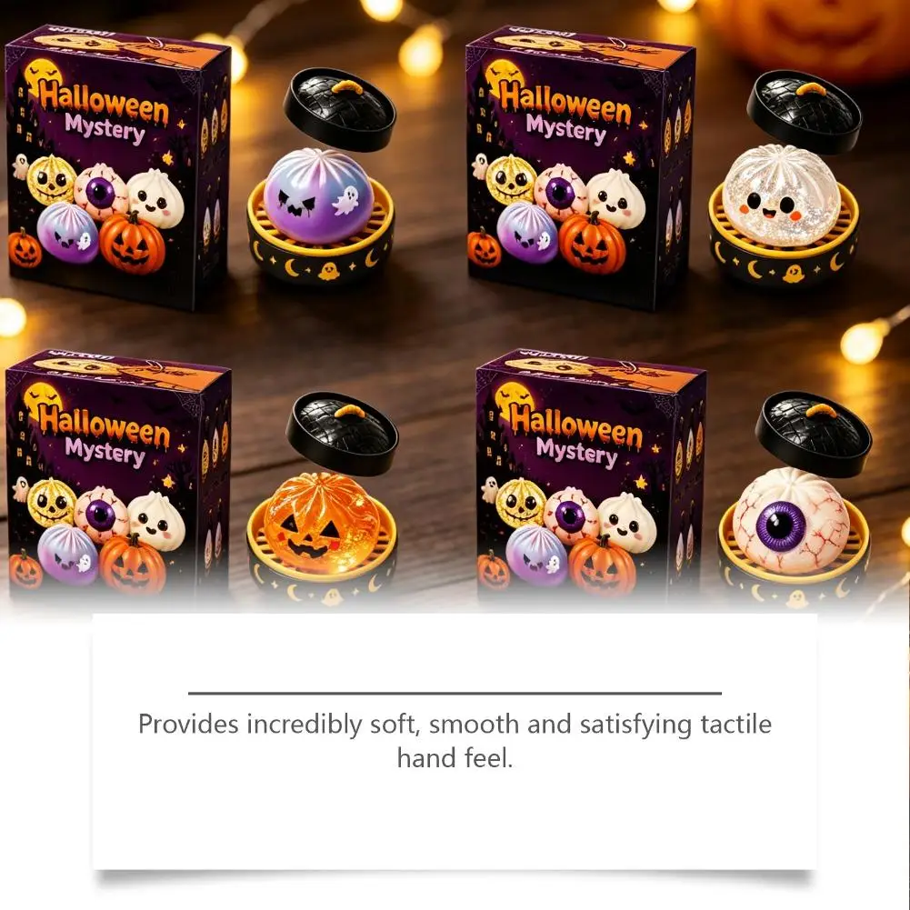 Halloween-Teigtaschen-Quetschspielzeug, Glänzendes Glitzer-Soft-Fidget-Spielzeug, Kürbis-Augapfel-Geister-Stil, Stressabbau-Party-Überraschungsgeschenk – Detail 13