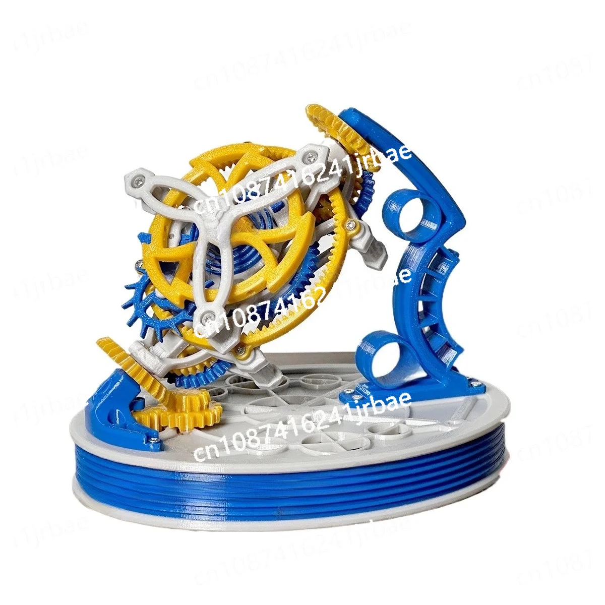 

Двухосевая модель турбийона, металлическая пружина, мощность, 3D-печать, маятниковые часы, механический принцип, настольный маятниковый механизм, искусство