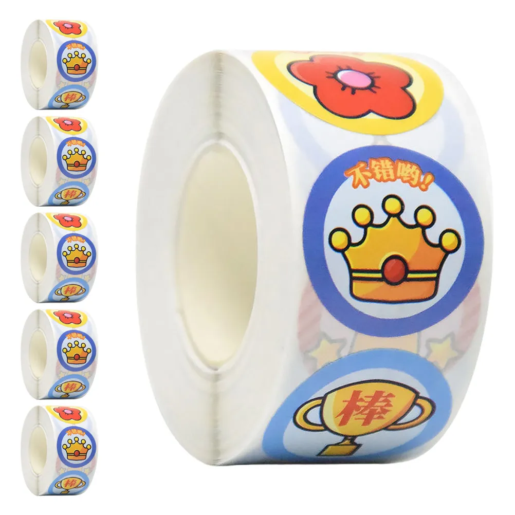 

6 Rolls Adhesive Encourage Stickers for Self-Esteem Boosting Reward Decals for Kindergarten Learning Activities School