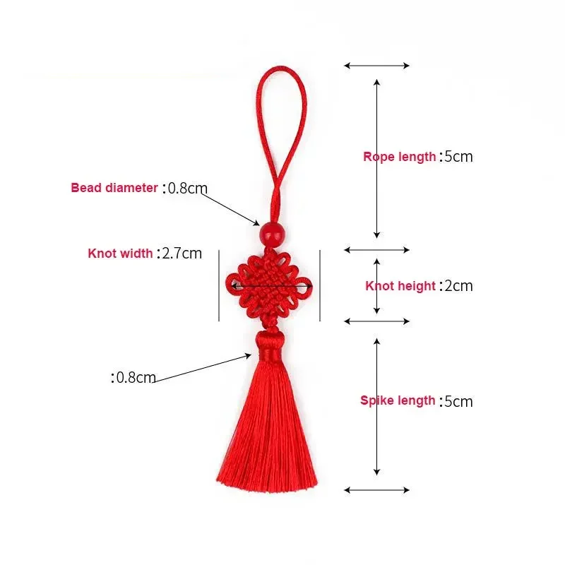 5Pcs 5cm MiNi Chinese Knot Silk Tassel Pendant Sewing Curtain Charms Tassel for DIY Craft Jewelry Making Accessories