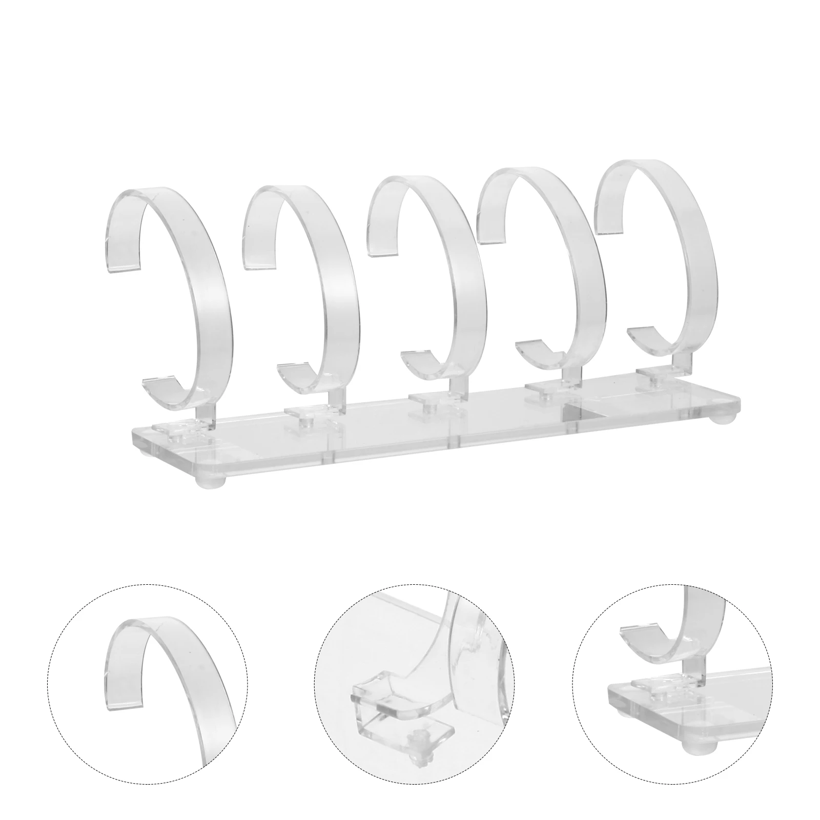Acrylic Watch Display Stand Transparent Base Multi Booth Removable Storage Rack Non Sticker Easy Assembly for All Types