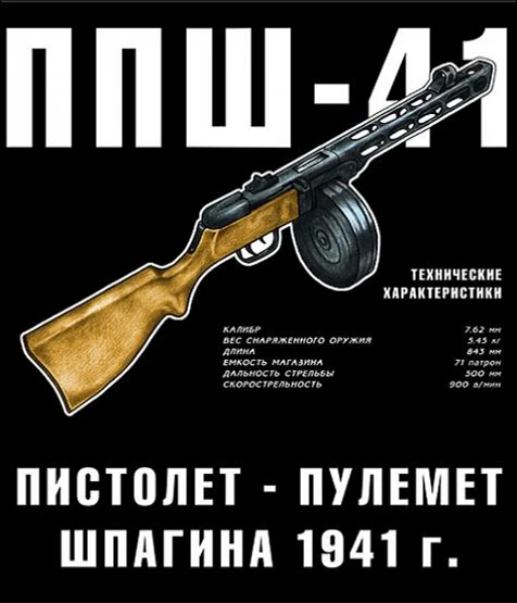 

PPSh-41 Submachine Gun Men T-Shirt Short Sleeve 100% Cotton Casual Shirts Size S-3XL