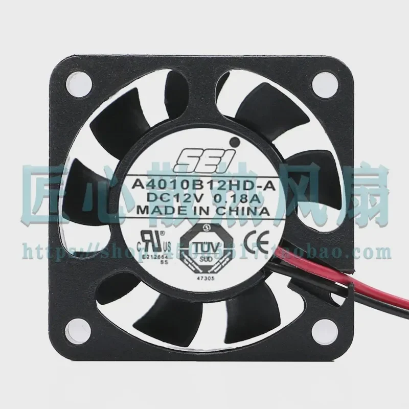 for SEI A4010B12HD-A 12V 0.18A 40x40x10mm 3-Wire Cooling Fan