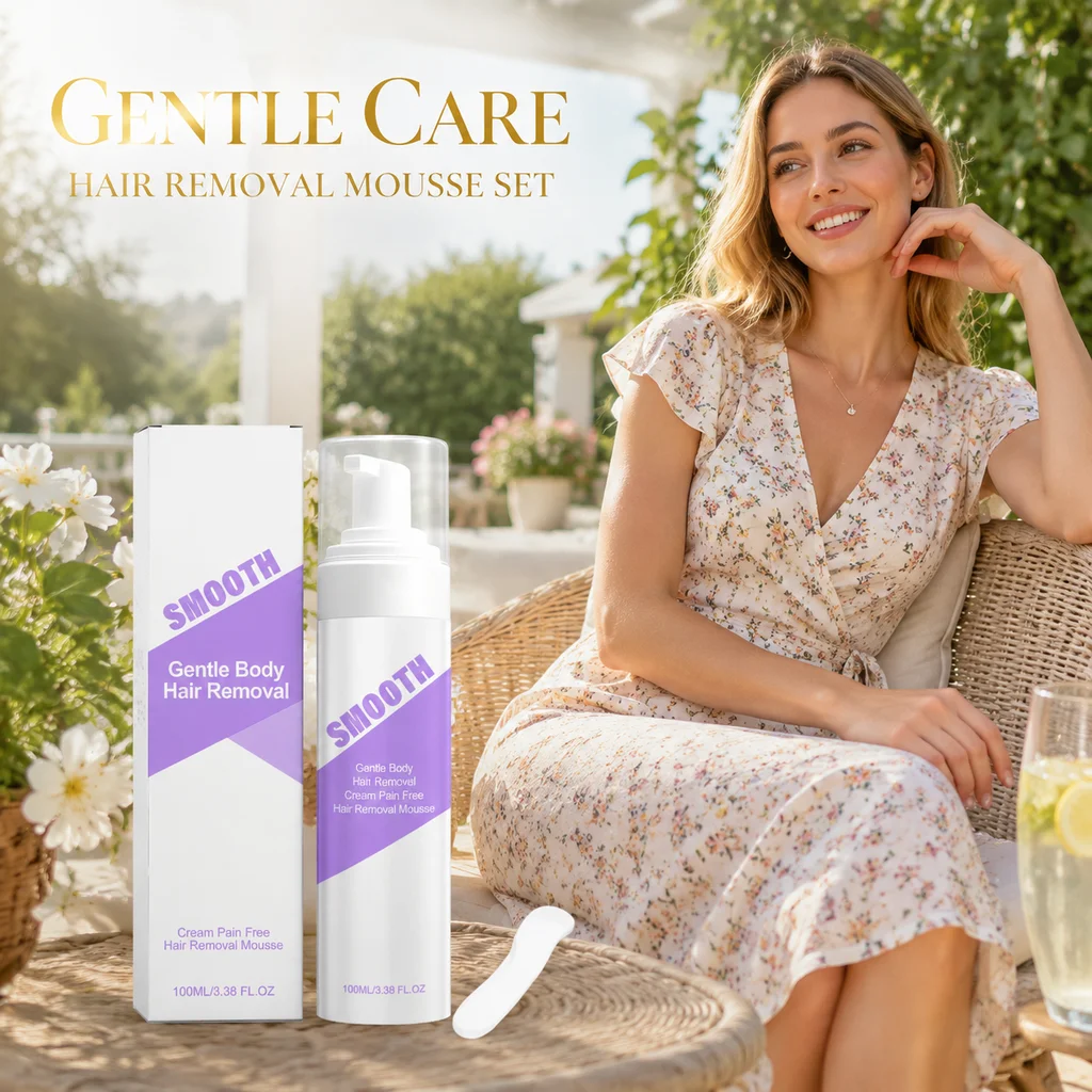 New Hair Removal Spray Permanent With Scraper Gentle Painless Keep Skin Smoothing Shaving Hair Growth Inhibitor Hair Remove Set