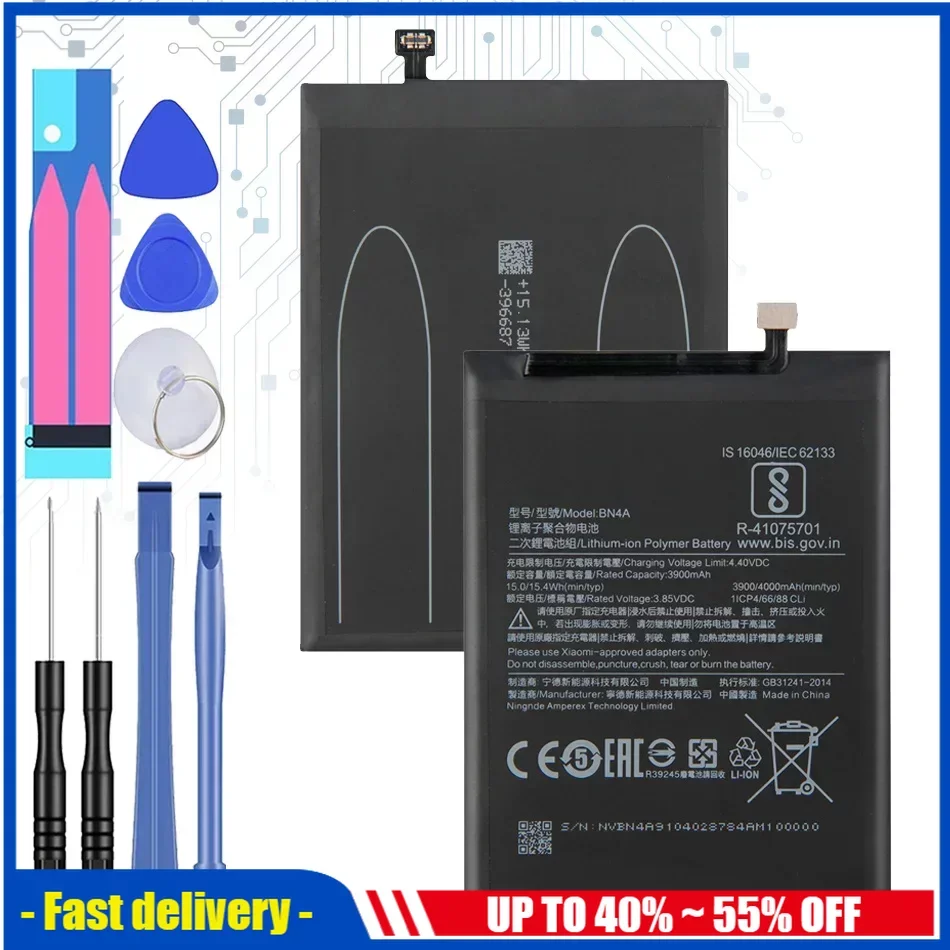 

BN4A Replacement Battery For Xiaomi Redmi Note 7 Note7 3900mAh