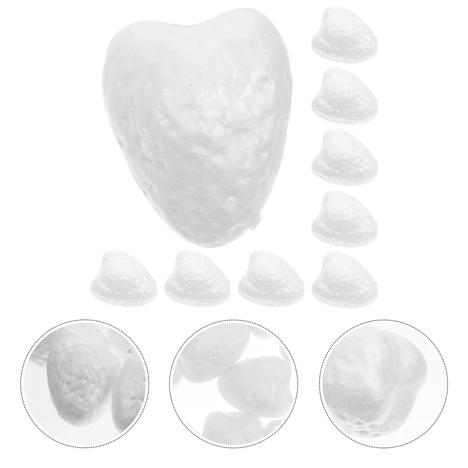 

20Pcs Strawberry Shape Foams DIY Craft Models Smooth Edges Non-Toxic Materials for Birthday Party Supplies Foams Strawberry