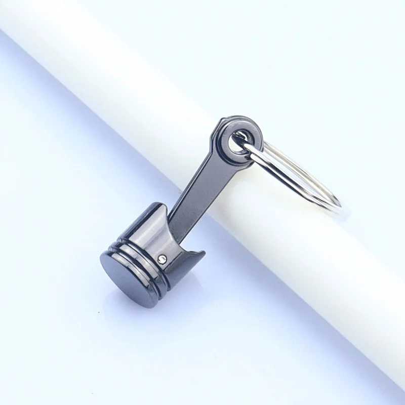 Car Engine Piston Style Keychain Key Ring Creative Metal Piston Model Keyring Keyfob Key Pendant Keychain decor Car Accessories