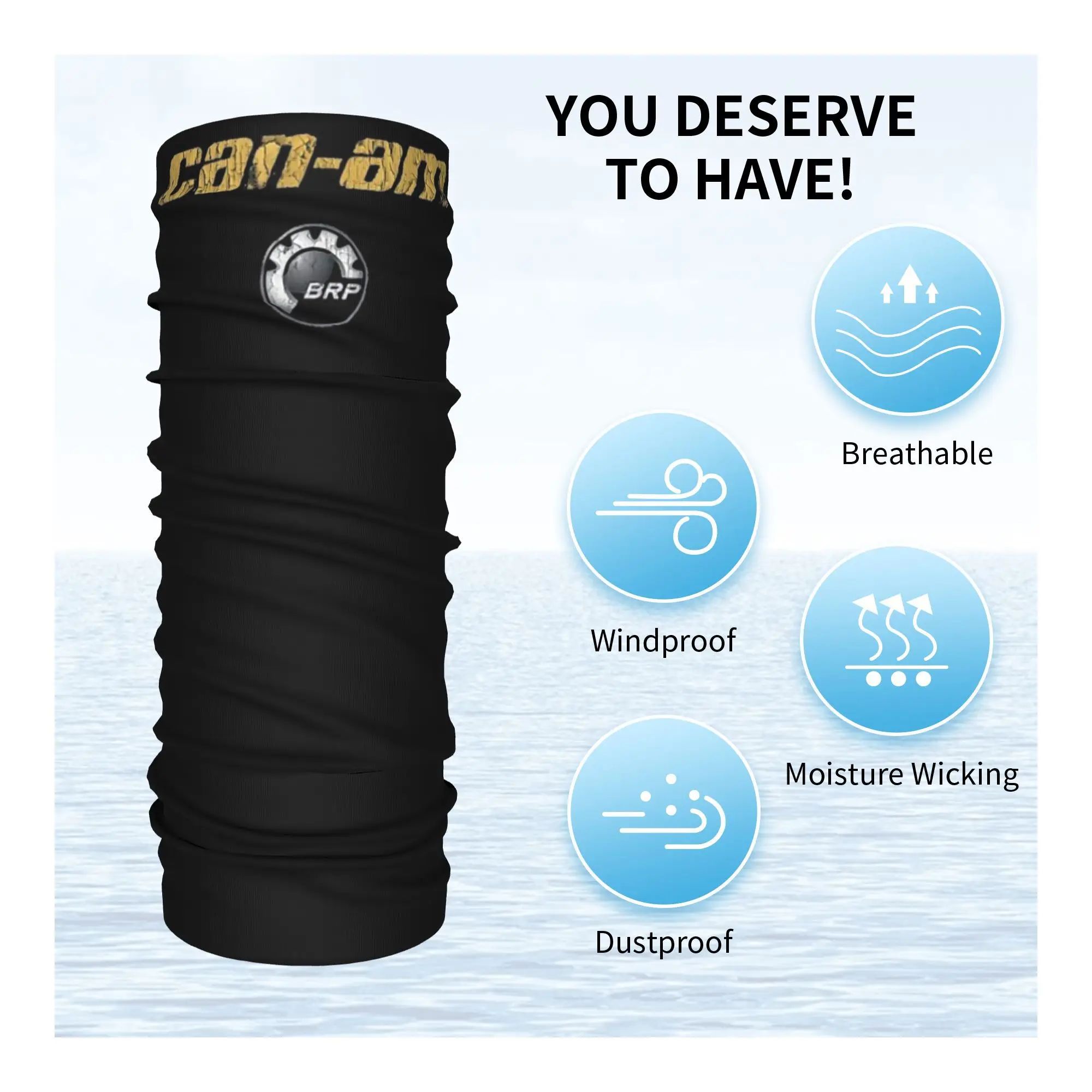 Can-Am BRP دراجة نارية باندانا الرقبة الجراب قناع مطبوع وشاح متعدد الوظائف الدراجات وشاح ركوب للجنسين الكبار يندبروف