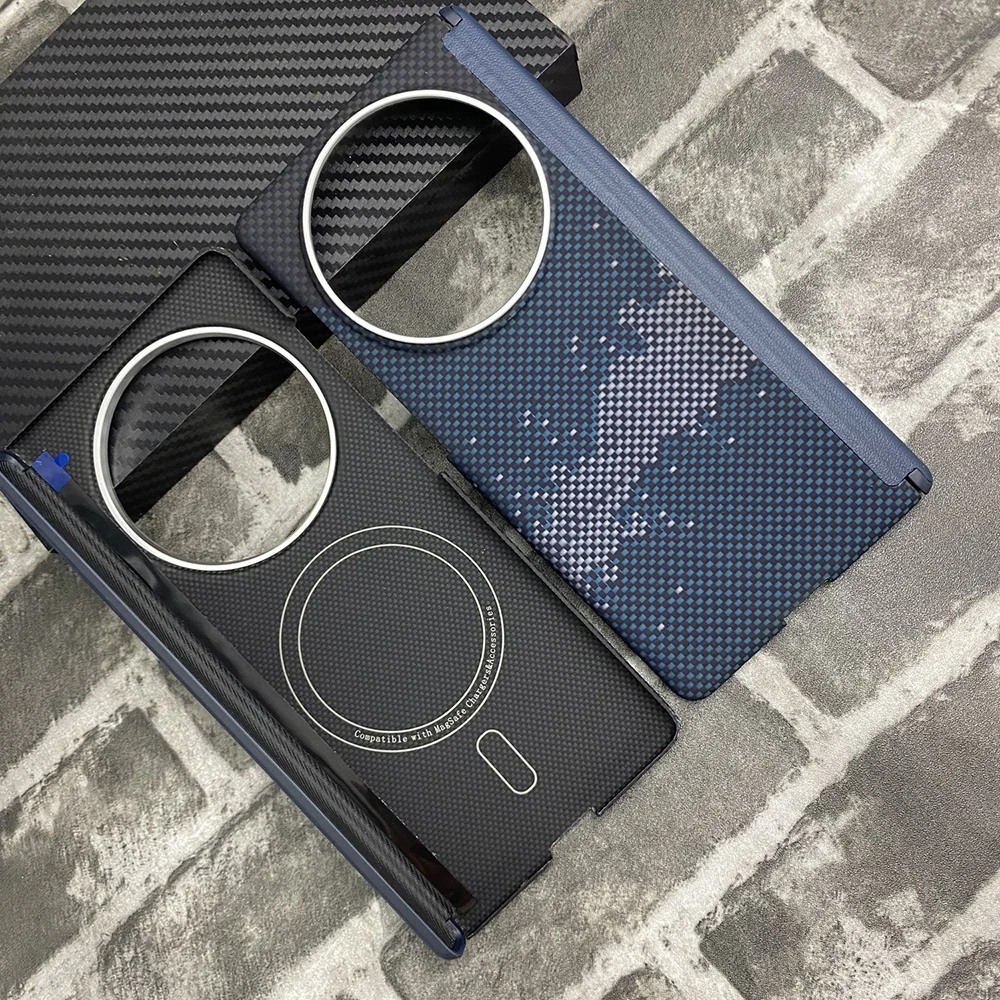 

Magnetic Aramid Fiber Hinge Back Cover for VIVO X Fold 5 Magsafe Case Real Carbon Fiber Phone Case for VIVO X Fold 5 Case