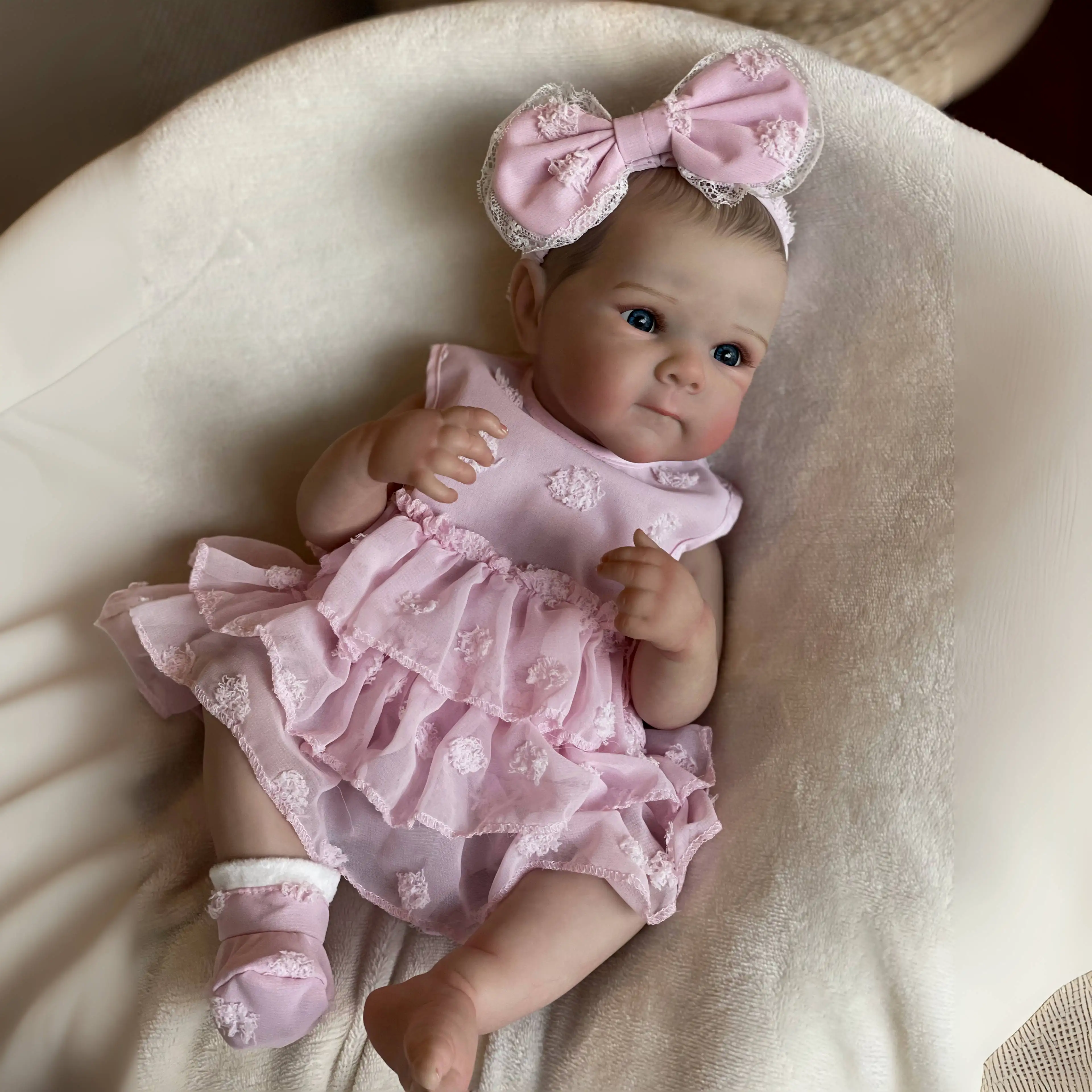 18 pollici Bettie Full Body Vinyl Girl Lavabile Reborn Baby Doll con capelli realistici dipinti Bebe Reborn Giocattoli di Natale