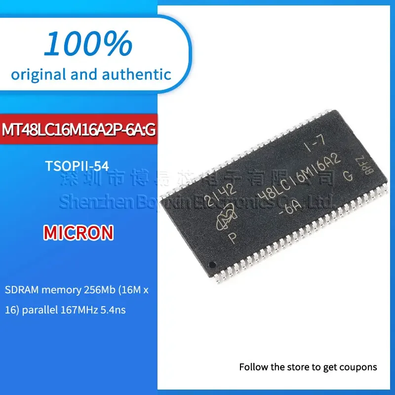 

Original genuine MT48LC16M16A2P-6A:G 48LC16M16A2-6A TSOPII-54