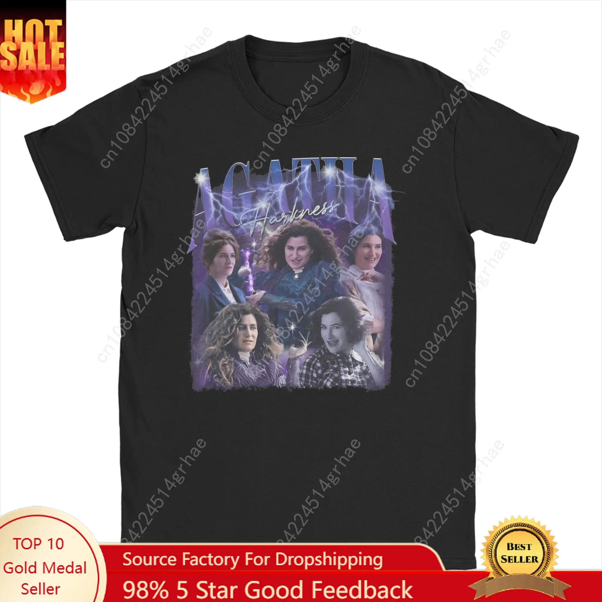 

Men's T-Shirt Agatha All Alongs Humorous Cotton Tees Short Sleeve Coven Wanted T Shirt Crew Neck Clothes Unique