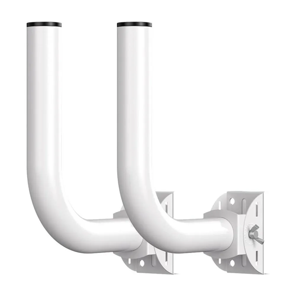 2pcs Sturdy Wall-Mounted Bridge Bracket Pole Mount Durable Universal Bracket Mount J Pole Mounts Outdoor Use
