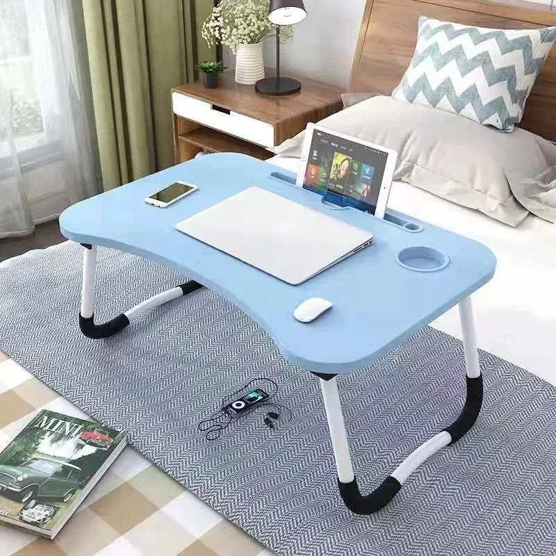 Portable Folding Laptop Stand Holder Study Table Desk Wooden Foldable Computer Desk for Bed Sofa Tea Serving Table Stand