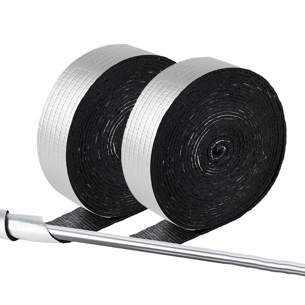2pcs Pipe Wrap Insulation Outdoor Pipe Insulation Wrap Foam Foil  Tape Winter Freeze Protection Parts Insulation Material