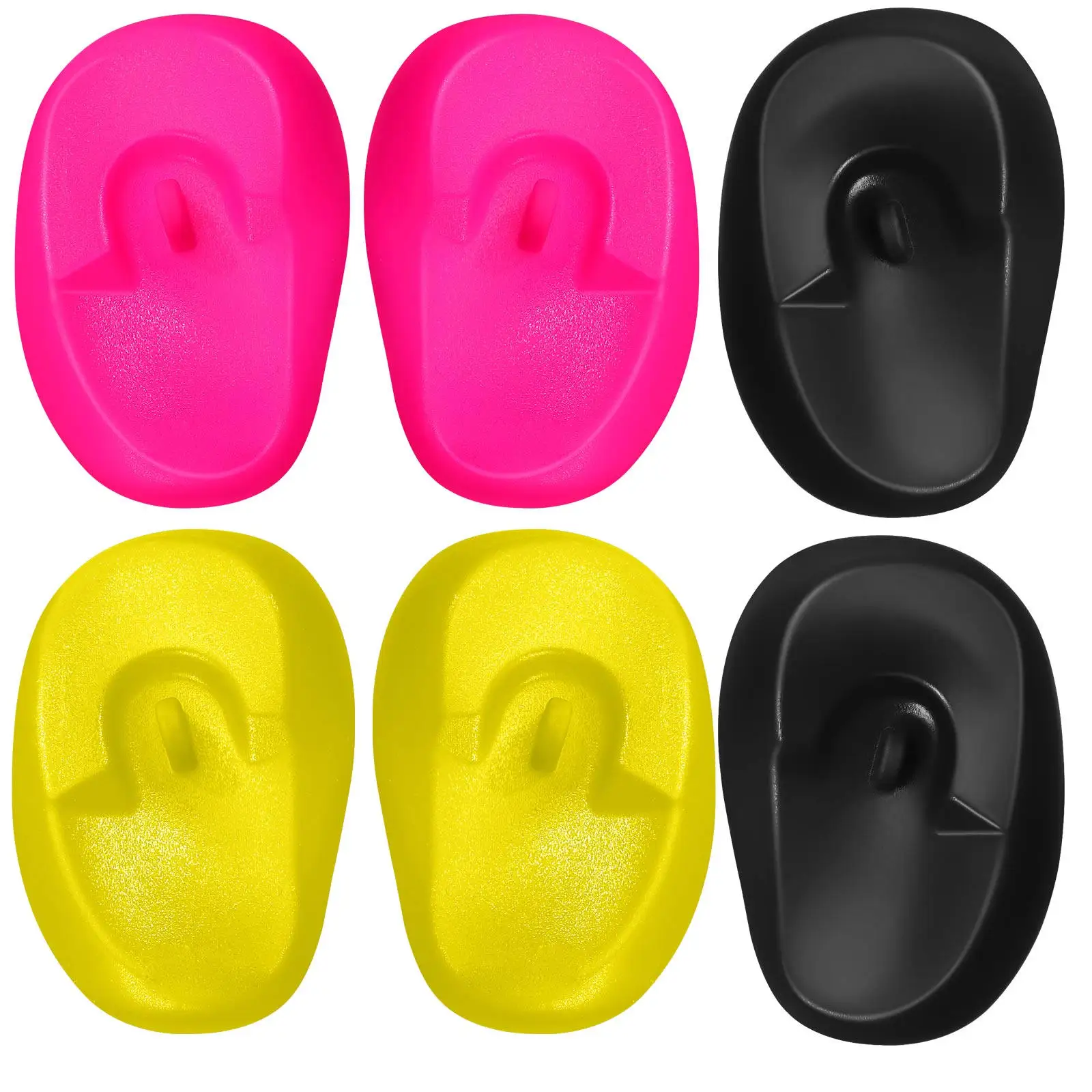 6Pcs Hair Dyeing Ear Caps Waterproof Reusable Ear Covers for Adults Kids Elders Hair Coloring Shampooing Salon Home Use