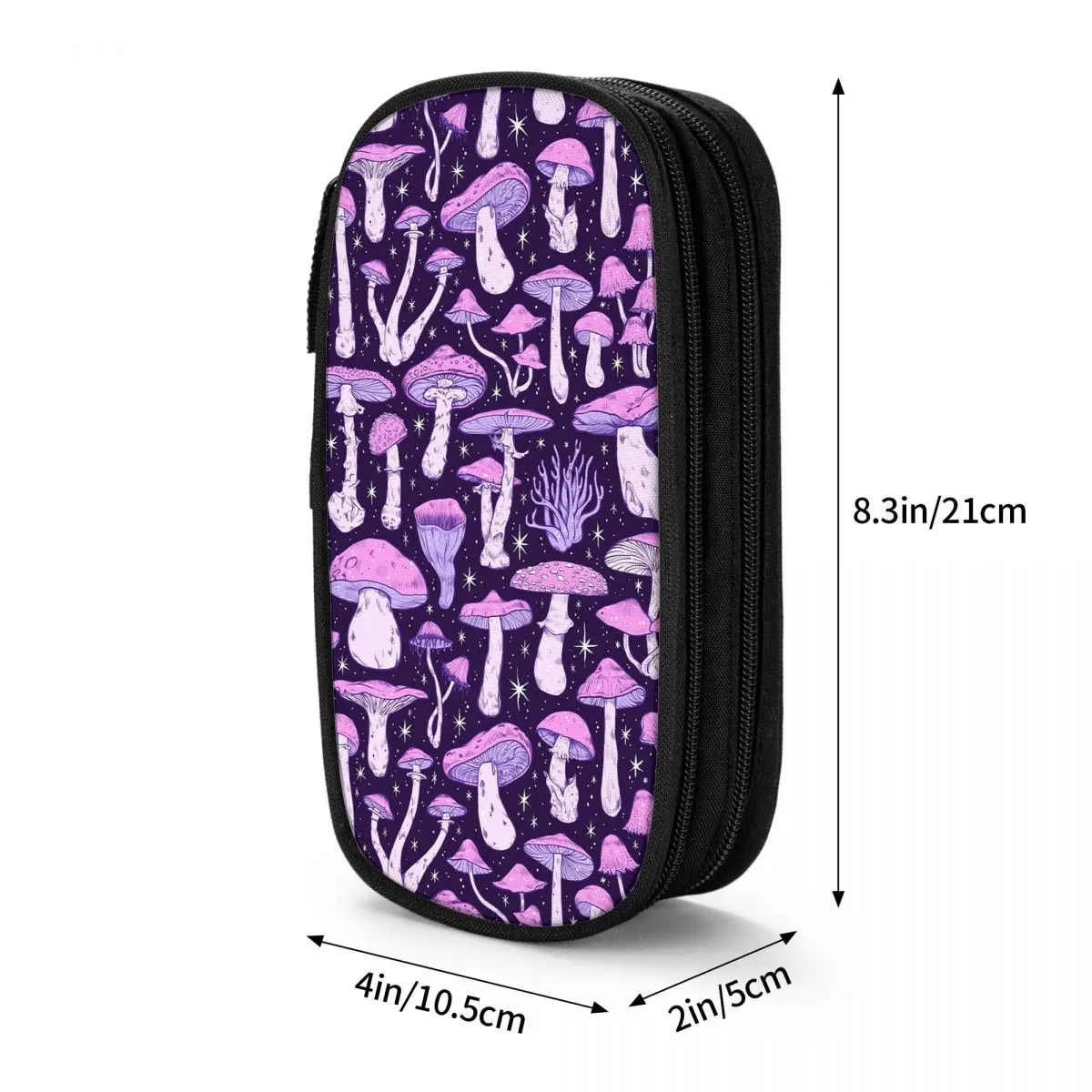 Magic Mushrooms Psychedelic Pattern Pencil Case for Studen Gifts Pen Box Pencil Bag Stationery Supplies Pen Holder Bag