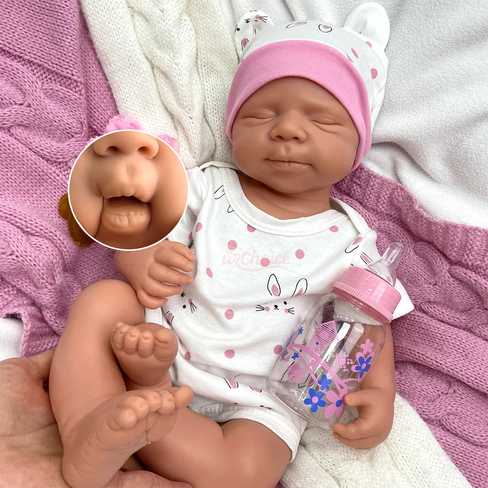 

20Inch Collector’s Solid Silicone Reborn Girl/Boy Realistic Hand-Painted Features Rebirth Doll Can Use Pacifiers for Display