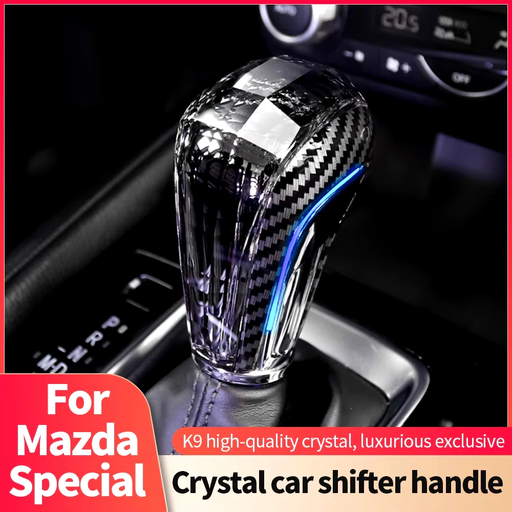 

for Mazda3 2 Atenza Axela CX5 CX-5 CX-40 CX-30 CX-8 Crystal Gear Shift Knob With LED Light Car Modified Gearbox Shifter Handle