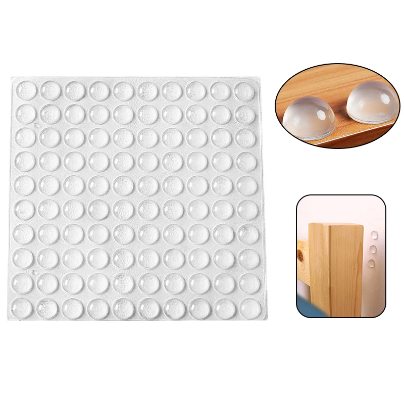 Transparent Silicone Anti-Collision Pellets Self-Adhesive Wear-Resistant Anti-Slip Pellets Cabinet Door Mute Silicone Stickers